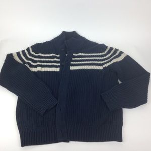 Banana Republic Men's Striped Ribbed Cardigan XL